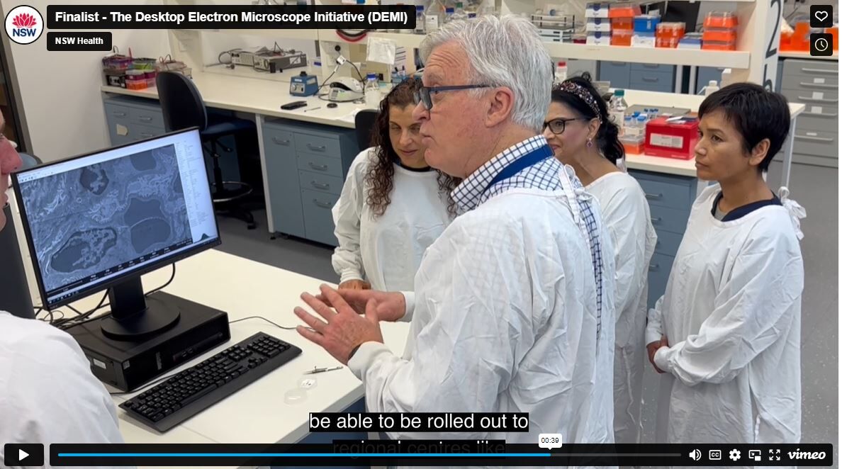 The Desktop Electron Microscope Initiative (DEMI) – Finalists for the 25th Annual NSW Health Awards 2023!